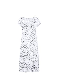 Cropp - Czarno-biała sukienka midi - biały ze sklepu Cropp w kategorii Sukienki - zdjęcie 170823248