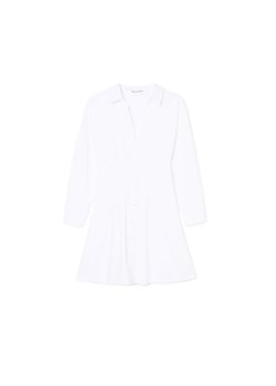 Cropp - Biała koszulowa sukienka - biały ze sklepu Cropp w kategorii Sukienki - zdjęcie 170823278