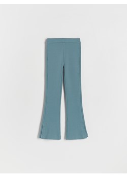 Reserved - Spodnie flare z rozcięciami - jasnoturkusowy ze sklepu Reserved w kategorii Spodnie dziewczęce - zdjęcie 170823695