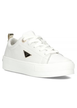 Skórzane sneakersy damskie na platformie - Filippo DP3533/24, białe ze sklepu ulubioneobuwie w kategorii Trampki damskie - zdjęcie 170824889