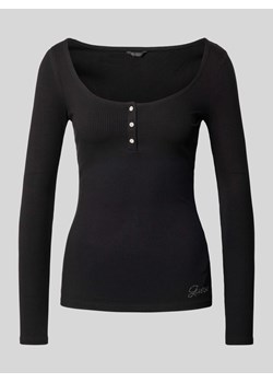 Bluzka z długim rękawem i efektem prążkowania model ‘KARLEE’ ze sklepu Peek&Cloppenburg  w kategorii Bluzki damskie - zdjęcie 170826786