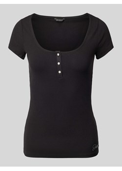 T-shirt z prążkowaniem model ‘KARLEE’ ze sklepu Peek&Cloppenburg  w kategorii Bluzki damskie - zdjęcie 170826798