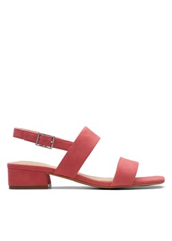 Clarks Skórzane sandały w kolorze czerwonym ze sklepu Limango Polska w kategorii Sandały damskie - zdjęcie 170827706
