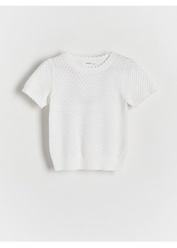 Reserved - Bluzka z domieszką wełny - złamana biel ze sklepu Reserved w kategorii Bluzki dziewczęce - zdjęcie 170828575