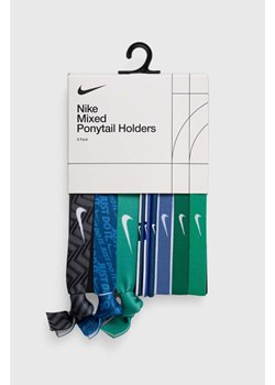 Nike gumki do włosów 9-pack kolor zielony ze sklepu ANSWEAR.com w kategorii Opaski do włosów - zdjęcie 170829859
