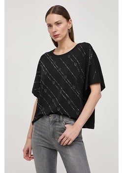 Liu Jo t-shirt damski kolor czarny ze sklepu ANSWEAR.com w kategorii Bluzki damskie - zdjęcie 170830368