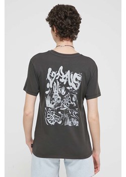 Vans t-shirt bawełniany damski kolor szary ze sklepu ANSWEAR.com w kategorii Bluzki damskie - zdjęcie 170830398