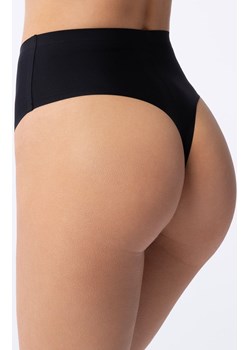 Stringi damskie z wysokim stanem czarne String Maxi Simple, Kolor czarny, Rozmiar L, Julimex ze sklepu Intymna w kategorii Majtki damskie - zdjęcie 170830795