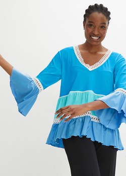 Tunika shirtowa z wstawkami z koronki szydełkowej ze sklepu bonprix w kategorii Bluzki damskie - zdjęcie 170837876