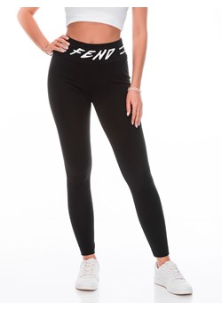 Spodnie damskie legginsy 252PLR - czarne ze sklepu Edoti w kategorii Spodnie damskie - zdjęcie 170838487