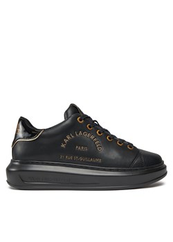 Sneakersy KARL LAGERFELD KL62539F Black Lthr w/Gold 00G ze sklepu eobuwie.pl w kategorii Trampki damskie - zdjęcie 170839685
