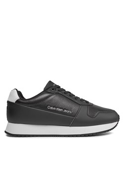 Sneakersy Calvin Klein Jeans Retro Runner Low Lth In Sat YM0YM00863 Czarny ze sklepu eobuwie.pl w kategorii Buty sportowe męskie - zdjęcie 170839766
