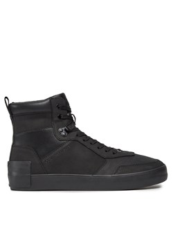Sneakersy Calvin Klein Jeans Vulcanized Laceup Mid Lth YM0YM00851 Triple Black 0GT ze sklepu eobuwie.pl w kategorii Trampki męskie - zdjęcie 170840055