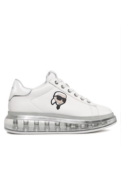 Sneakersy KARL LAGERFELD KL62630N White Lthr w/Silver 01S ze sklepu eobuwie.pl w kategorii Buty sportowe damskie - zdjęcie 170840605