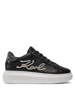 Sneakersy KARL LAGERFELD KL62510G Black Lthr w/Silver 00S ze sklepu eobuwie.pl w kategorii Buty sportowe damskie - zdjęcie 170840706