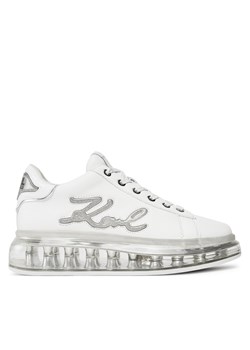 Sneakersy KARL LAGERFELD KL62610F White Lthr w/Silver 01S ze sklepu eobuwie.pl w kategorii Buty sportowe damskie - zdjęcie 170841129