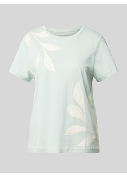 T-shirt z nadrukiem z motywem i wyhaftowanym motywem ze sklepu Peek&Cloppenburg  w kategorii Bluzki damskie - zdjęcie 170841967
