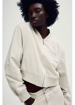 H & M - Krótka kurtka bomberka - Beżowy ze sklepu H&M w kategorii Kurtki damskie - zdjęcie 170842727