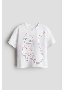 H & M - T-shirt z nadrukiem - Biały ze sklepu H&M w kategorii Bluzki dziewczęce - zdjęcie 170842795