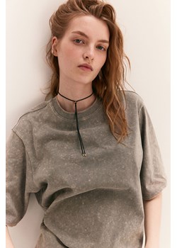 H & M - T-shirt oversize - Szary ze sklepu H&M w kategorii Bluzki damskie - zdjęcie 170842825