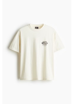 H & M - T-shirt z nadrukiem Loose Fit - Biały ze sklepu H&M w kategorii Bluzki damskie - zdjęcie 170842839