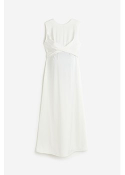 H & M - MAMA Satynowa sukienka - Biały ze sklepu H&M w kategorii Sukienki ciążowe - zdjęcie 170842845