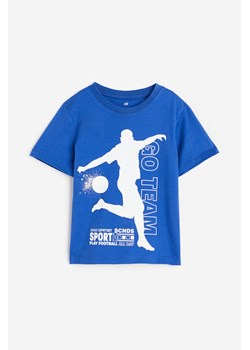 H & M - Bawełniany T-shirt - Niebieski ze sklepu H&M w kategorii T-shirty chłopięce - zdjęcie 170842896