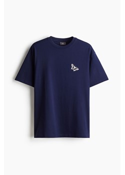 H & M - T-shirt z nadrukiem Loose Fit - Niebieski ze sklepu H&M w kategorii Bluzki damskie - zdjęcie 170842915