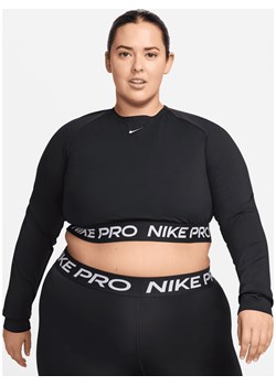 Damska koszulka o skróconym kroju z długim rękawem Dri-FIT Nike Pro 365 (duże rozmiary) - Czerń ze sklepu Nike poland w kategorii Bluzki damskie - zdjęcie 170843877