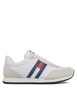 Tommy Jeans Sneakersy Tjm Runner Casual Ess EM0EM01351 Biały ze sklepu MODIVO w kategorii Buty sportowe męskie - zdjęcie 170847149
