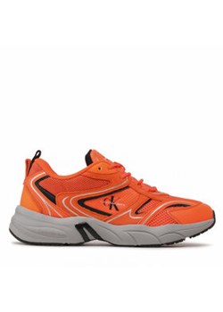 Calvin Klein Jeans Sneakersy Retro Tennis Su-Mesh YM0YM00589 Pomarańczowy ze sklepu MODIVO w kategorii Buty sportowe męskie - zdjęcie 170849387