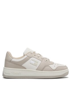 Tommy Jeans Sneakersy Basket Leather EM0EM01165 Beżowy ze sklepu MODIVO w kategorii Buty sportowe męskie - zdjęcie 170849755