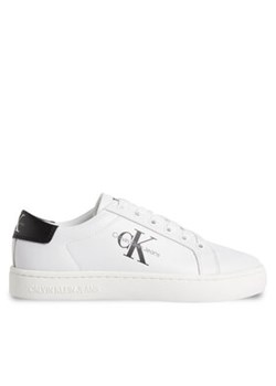 Calvin Klein Jeans Sneakersy Classic Cupsole Laceup Lth Wn YW0YW01269 Biały ze sklepu MODIVO w kategorii Buty sportowe damskie - zdjęcie 170849935