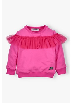 Różowa bluza dla dziewczynki z tiulową falbanką ze sklepu 5.10.15 w kategorii Bluzy dziewczęce - zdjęcie 170850715