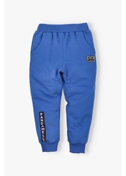 Spodnie chłopięce bawełniane Pandamello niebieskie ze sklepu 5.10.15 w kategorii Spodnie chłopięce - zdjęcie 170850749