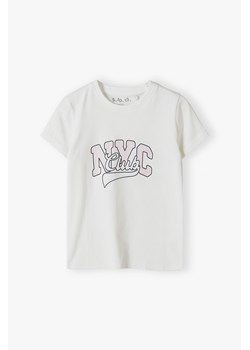 Dzianinowy t-shirt dziewczęcy NYC - 5.10.15. ze sklepu 5.10.15 w kategorii Bluzki dziewczęce - zdjęcie 170850855