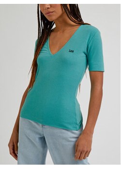 Lee T-Shirt L49FIP41 112333692 Zielony Slim Fit ze sklepu MODIVO w kategorii Bluzki damskie - zdjęcie 170855408