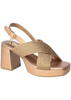 Sandały Xti 142338 S.Tex Bronze Brązowe ze sklepu EuroButy.com.pl w kategorii Espadryle damskie - zdjęcie 170855998