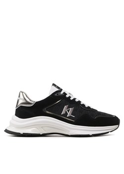 Sneakersy KARL LAGERFELD KL53165 Black Lthr/Textile W/Silver ze sklepu eobuwie.pl w kategorii Buty sportowe męskie - zdjęcie 170860149