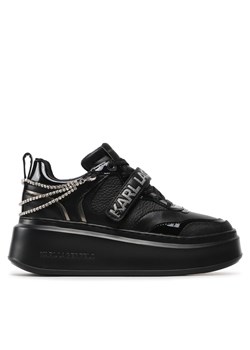 Sneakersy KARL LAGERFELD KL63540D Black Lthr w/Silver ze sklepu eobuwie.pl w kategorii Trampki damskie - zdjęcie 170860397