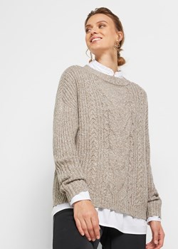 Sweter w warkocze ze sklepu bonprix w kategorii Swetry damskie - zdjęcie 170860909