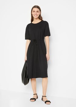Sukienka midi z bawełny z przeszyciem cienkimi gumkami i kieszeniami ze sklepu bonprix w kategorii Sukienki - zdjęcie 170860937