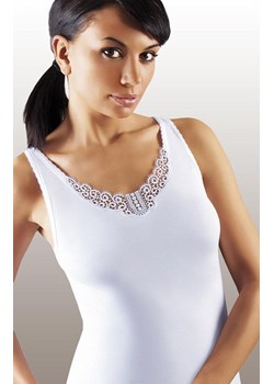 Koszulka damska biała na ramiączkach Ailin, Kolor biały, Rozmiar M, EMILI ze sklepu Intymna w kategorii Podkoszulki i halki - zdjęcie 170863318