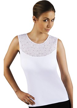 Bawełniana bluzka damska biała Arie, Kolor biały, Rozmiar S, EMILI ze sklepu Intymna w kategorii Podkoszulki i halki - zdjęcie 170863328