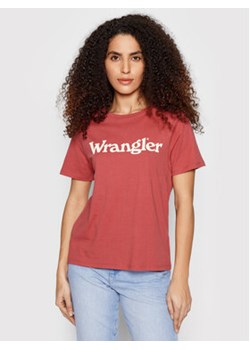 Wrangler T-Shirt W7N4GHXGH 112146409 Czerwony Regular Fit ze sklepu MODIVO w kategorii Bluzki damskie - zdjęcie 170863768