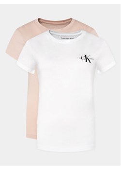 Calvin Klein Jeans Komplet 2 t-shirtów J20J219734 Różowy Slim Fit ze sklepu MODIVO w kategorii Bluzki damskie - zdjęcie 170864027