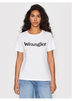 Wrangler T-Shirt W7N4GH989 112146405 Biały Regular Fit ze sklepu MODIVO w kategorii Bluzki damskie - zdjęcie 170864166