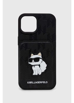 Karl Lagerfeld etui na telefon iPhone 15 / 14 / 13 6.1&quot; kolor czarny ze sklepu ANSWEAR.com w kategorii Etui - zdjęcie 170866488