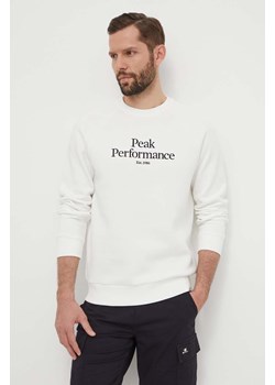 Peak Performance bluza męska kolor biały z aplikacją ze sklepu ANSWEAR.com w kategorii Bluzy męskie - zdjęcie 170866849
