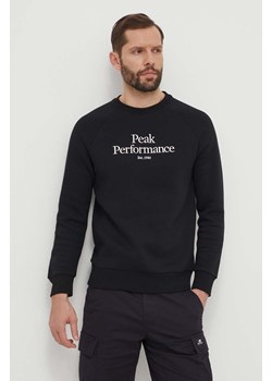 Peak Performance bluza męska kolor czarny z aplikacją ze sklepu ANSWEAR.com w kategorii Bluzy męskie - zdjęcie 170866859